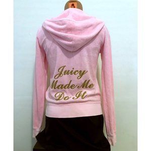 Juicy Couture Juicy Made Me Do It Hoodie Pink M